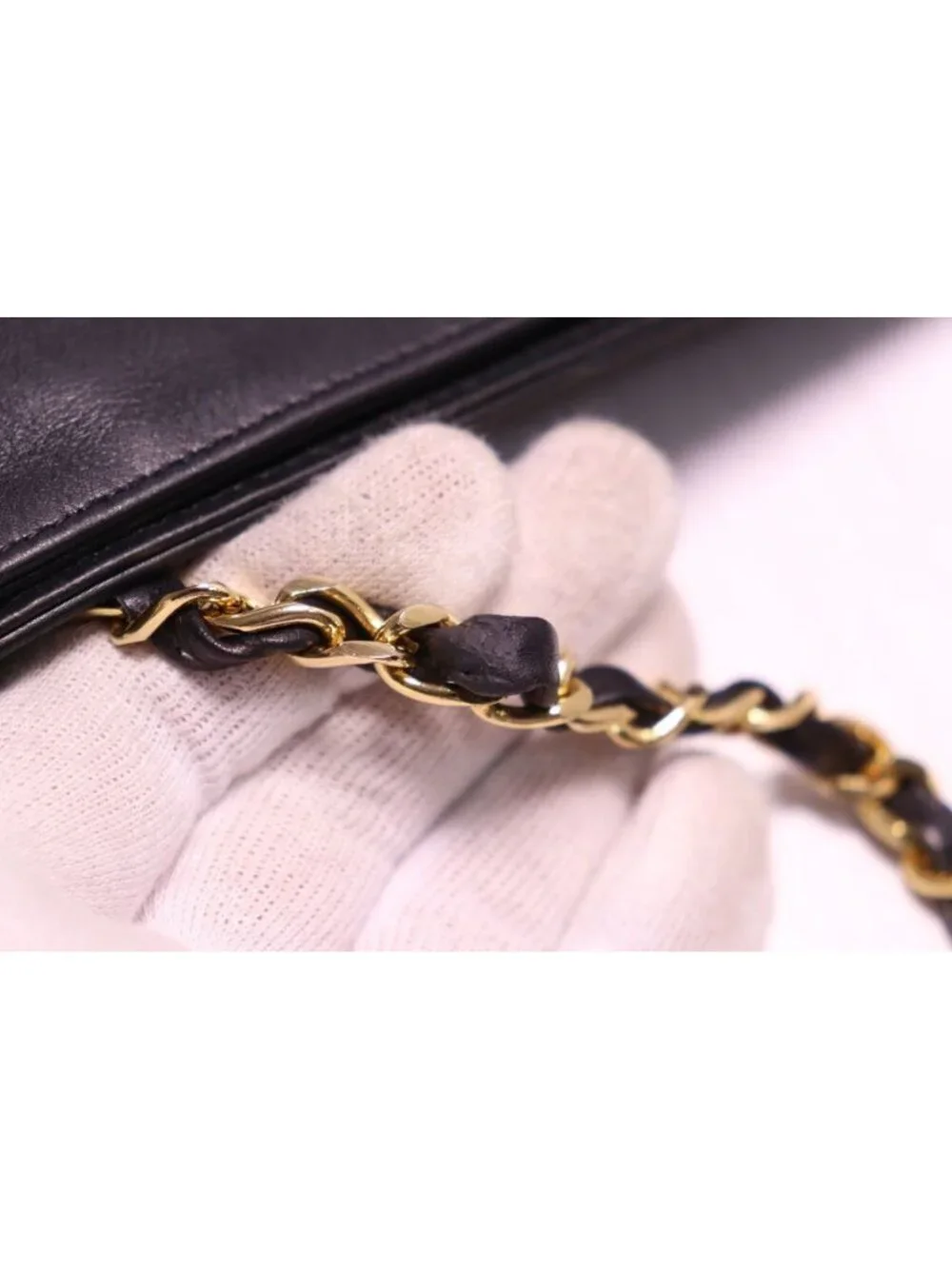 Chanel 0 Lambskin Chain Tote